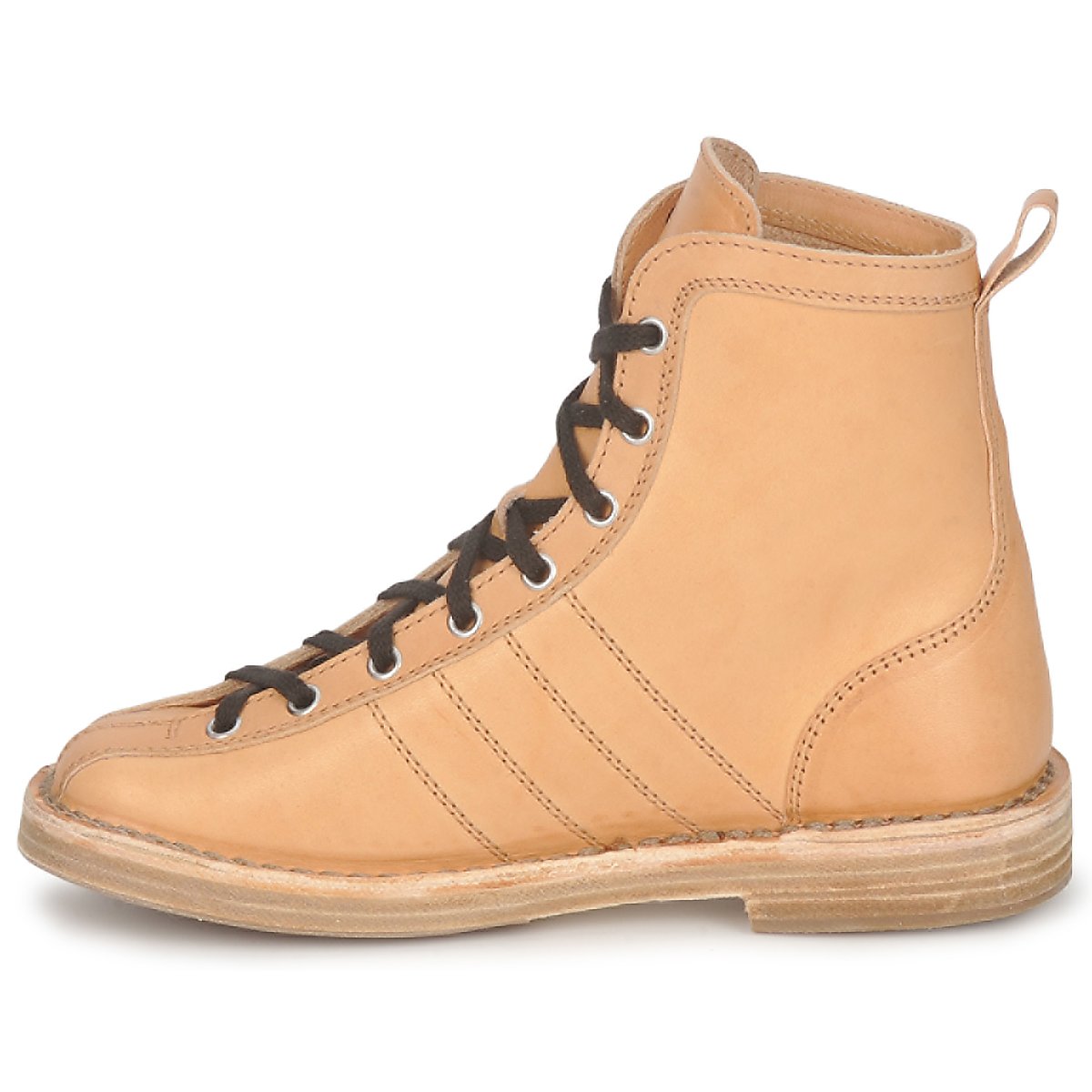 Stivaletti Donna Swedish hasbeens VINTAGE BOWLING BOOT Beige