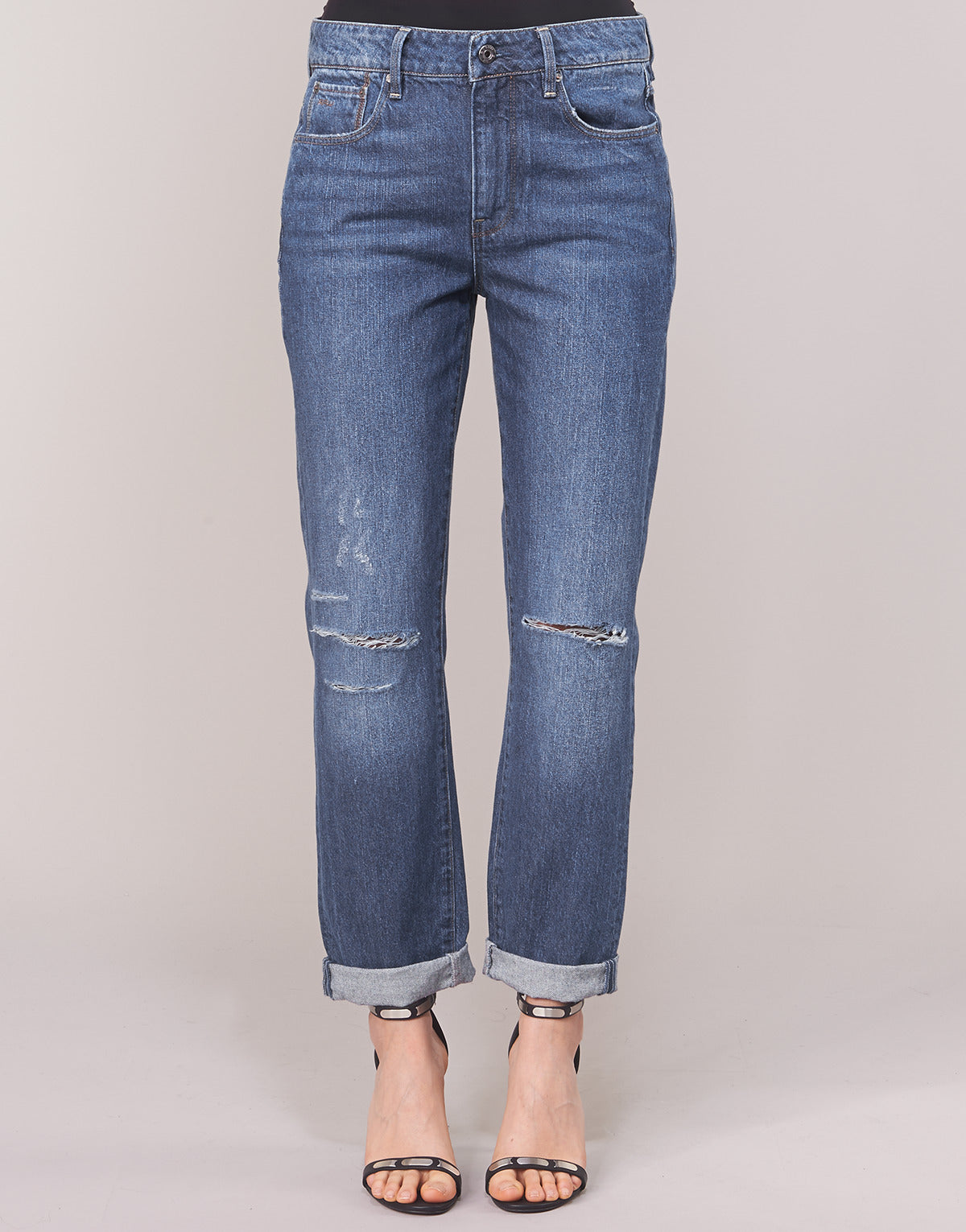 Jeans boyfriend Donna G-Star Raw 3302 SADDLE MID BOYFRIEND Blu