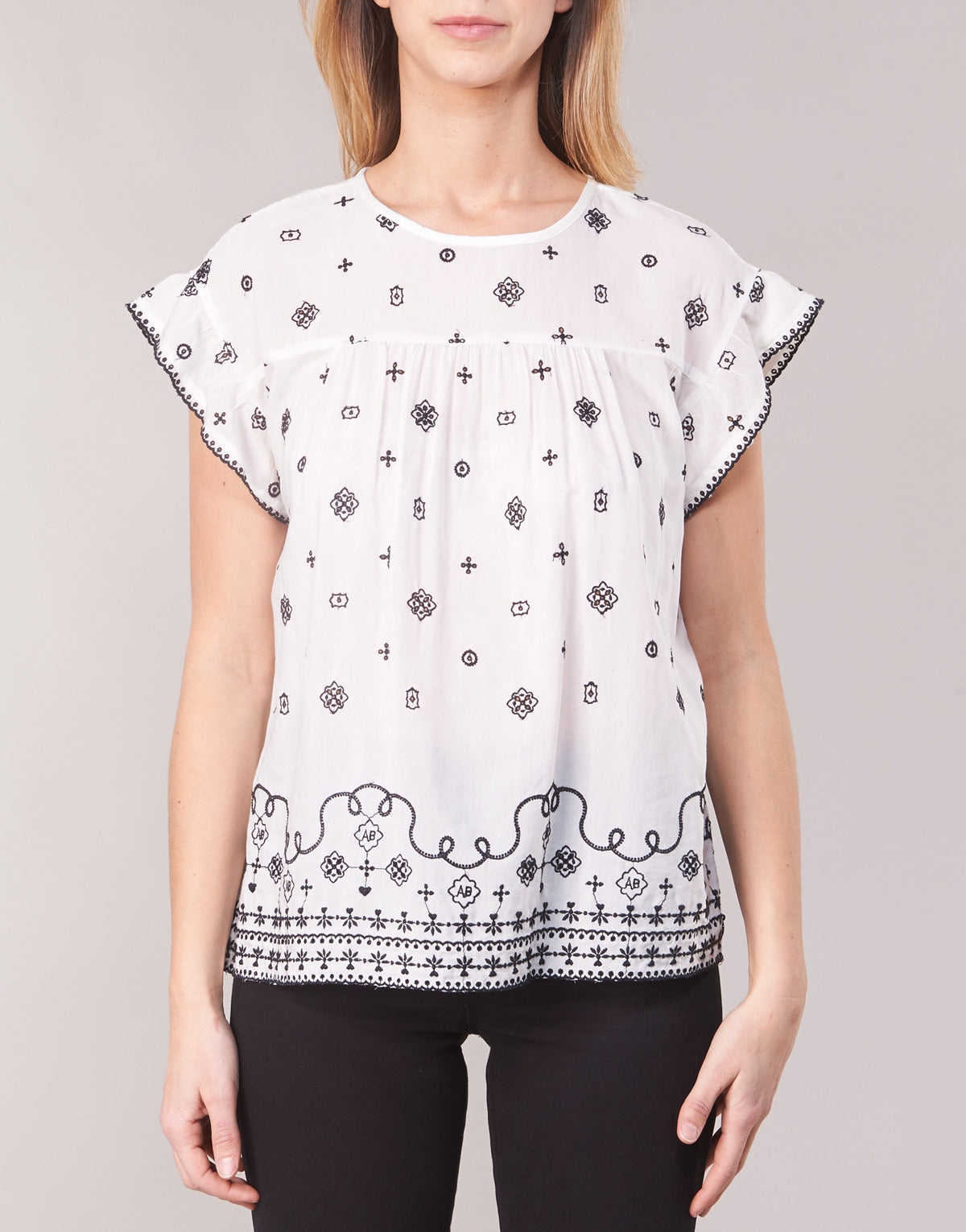 Camicetta Donna Maison Scotch SHORT SLEEVES SHIRT Bianco