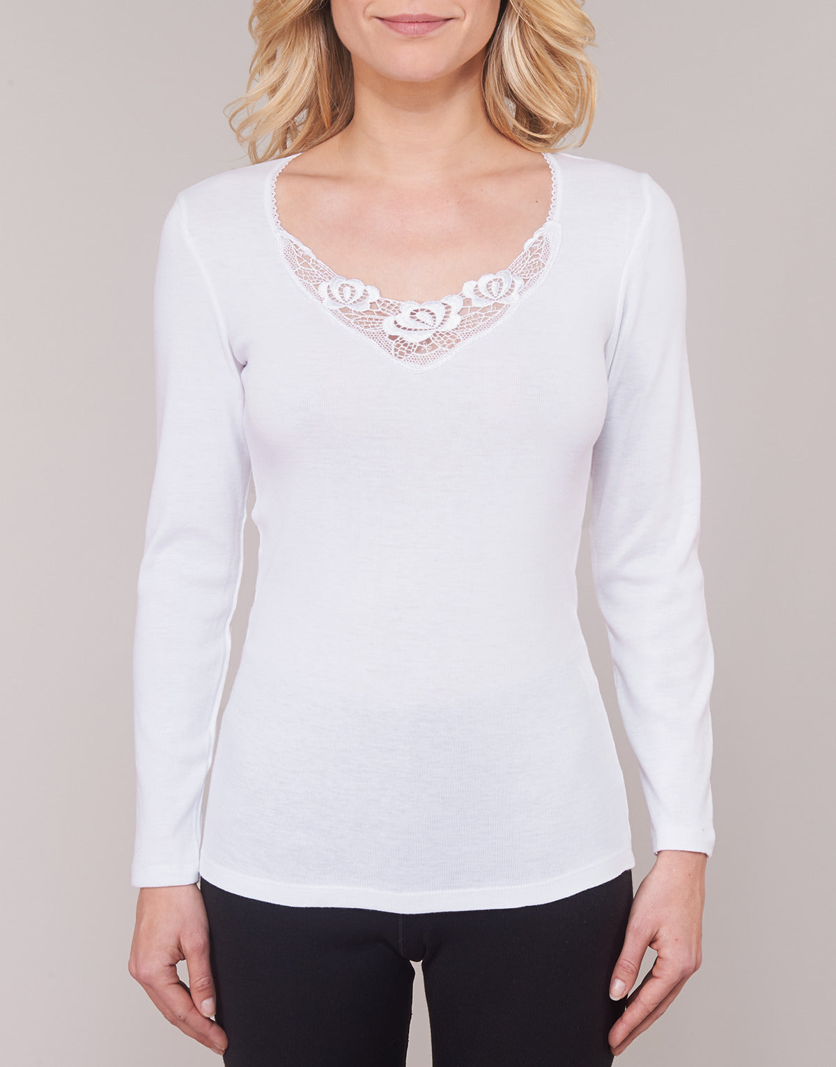 Maglietta intima Donna Damart CLASSIC GRADE 3 Bianco