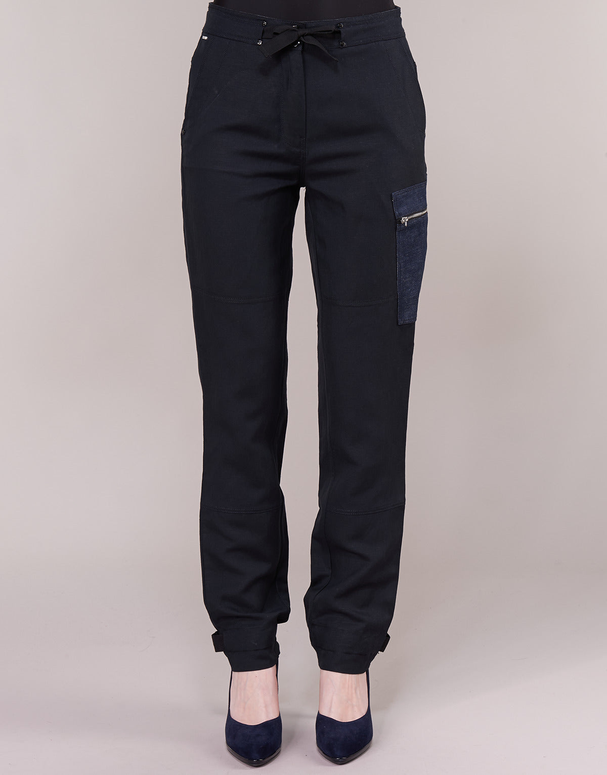 Pantalone Cargo Donna G-Star Raw FELDSPAR HIGH STRAIGHT CARGO Blu