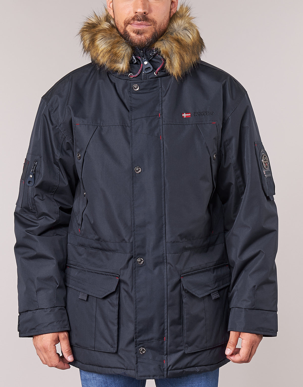 Parka Uomo Geographical Norway ABIOSAURE-MARINE Blu