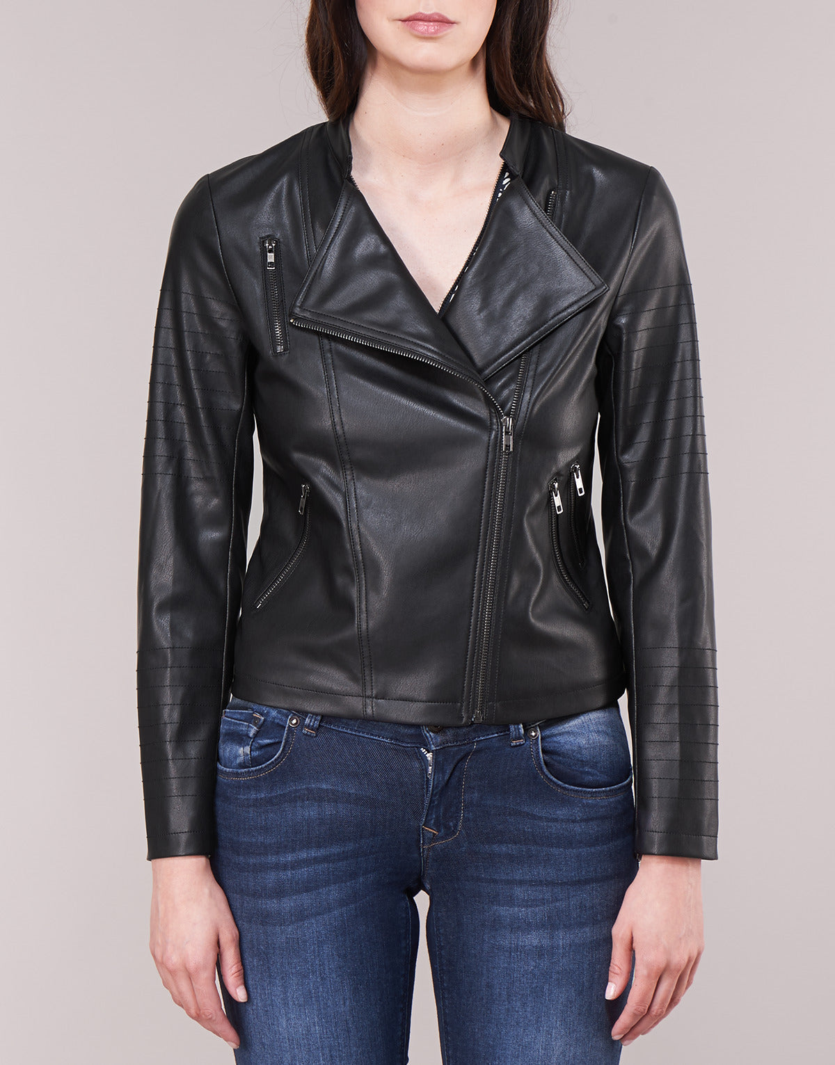 Giacca in pelle Donna Moony Mood LAVINE Nero