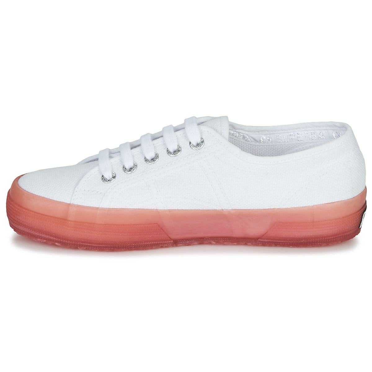 Sneakers basse Donna Superga 2750-JELLYGUM COTU Bianco