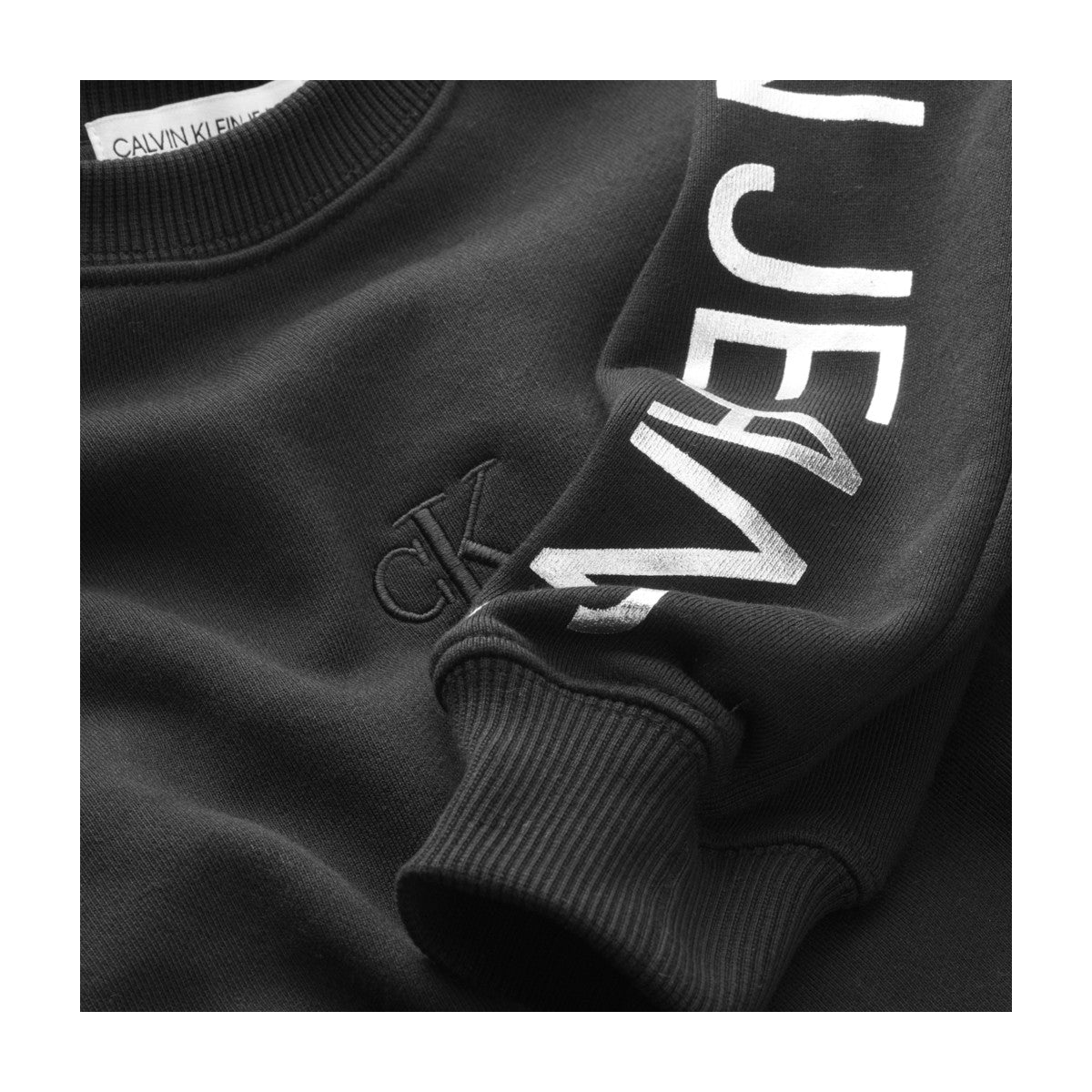 Felpa ragazza Calvin Klein Jeans IG0IG00691-BEH Nero