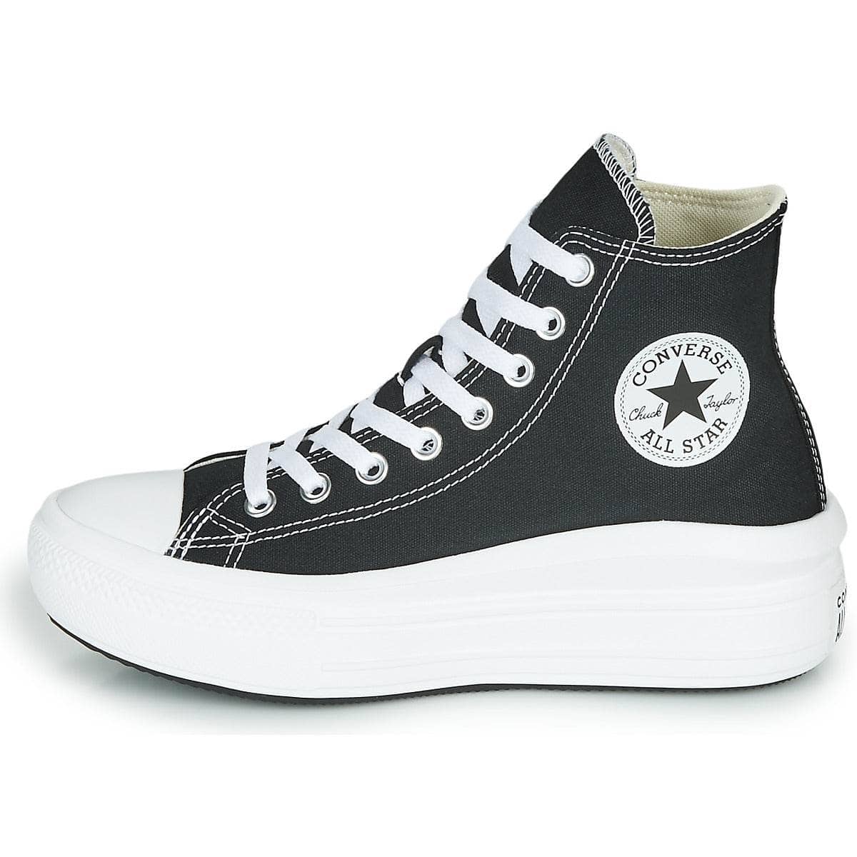 Sneakers alte Donna Converse Chuck Taylor All Star Move Canvas Color Hi Nero