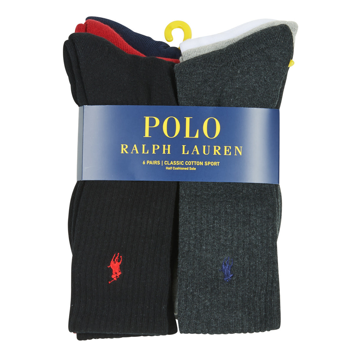 Calze sportive Uomo Polo Ralph Lauren ASX110 6 PACK COTTON Multicolore