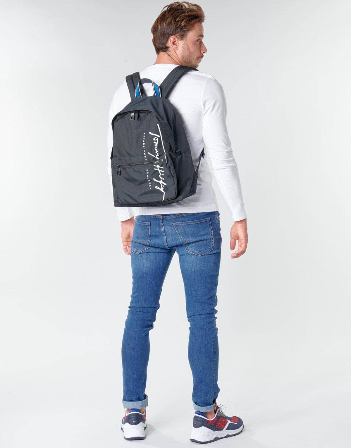 T-shirts a maniche lunghe Uomo Tommy Hilfiger STRETCH SLIM FIT LONG SLEEVE TEE Bianco