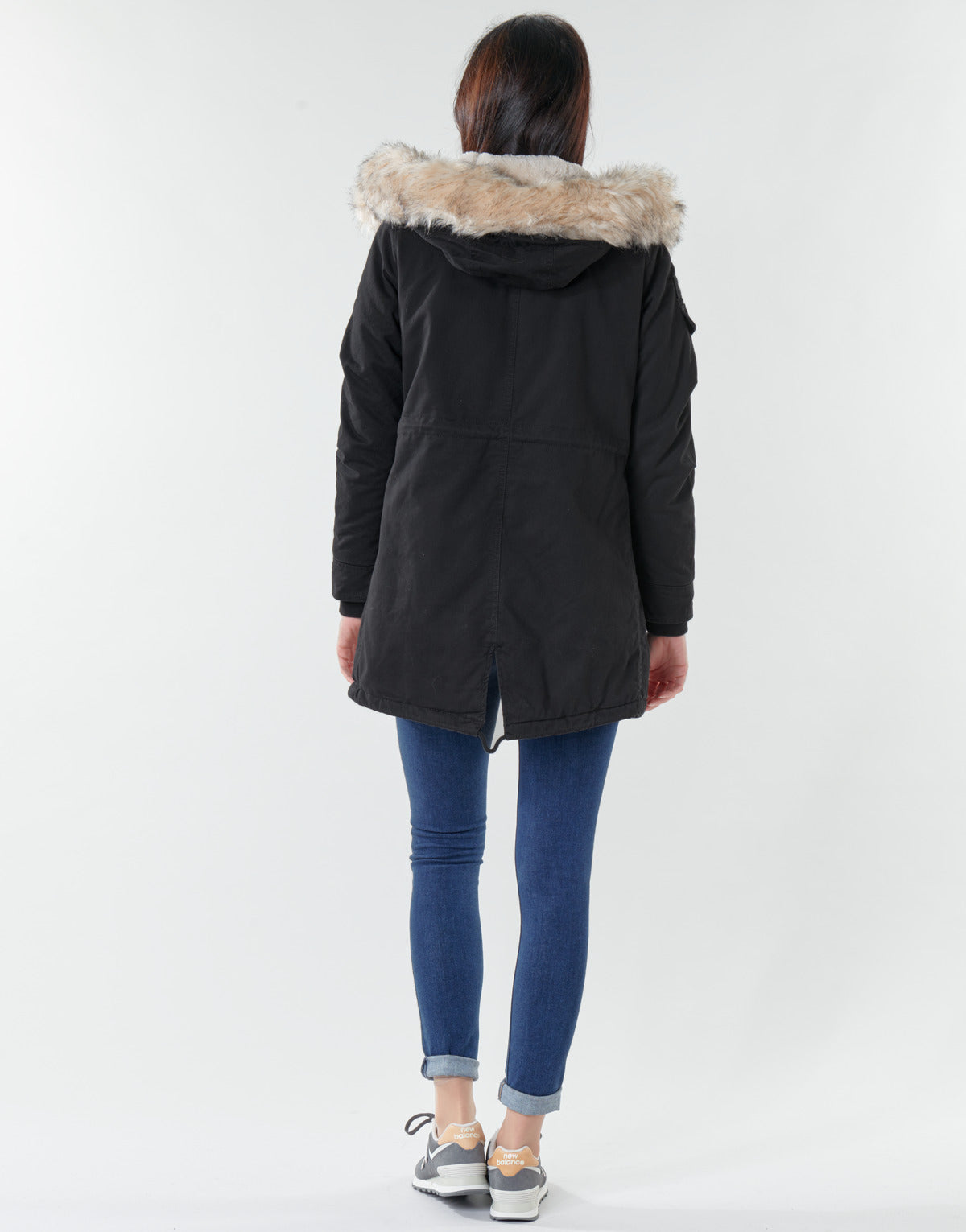 Parka Donna Only ONLMAY FUR CANVAS PARKA CC OTW Nero