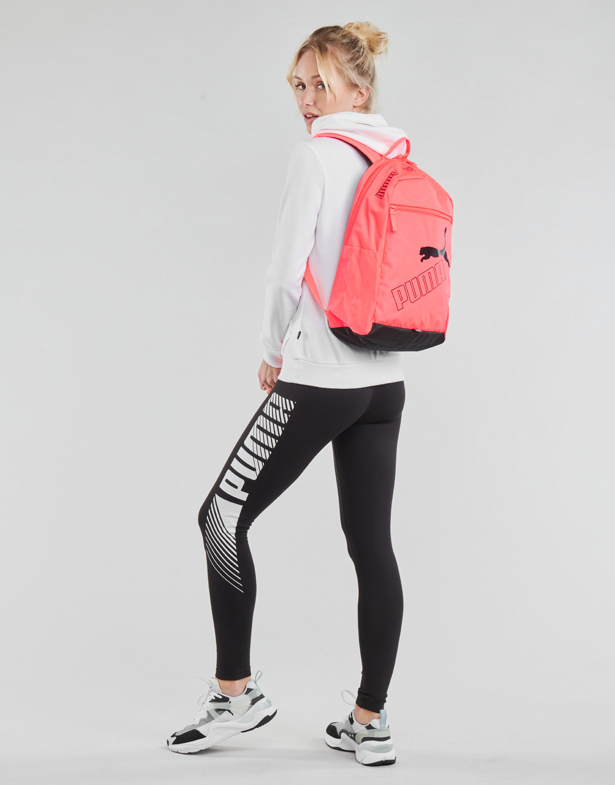 Felpa Donna Puma ESS LOGO HOODY TR Bianco