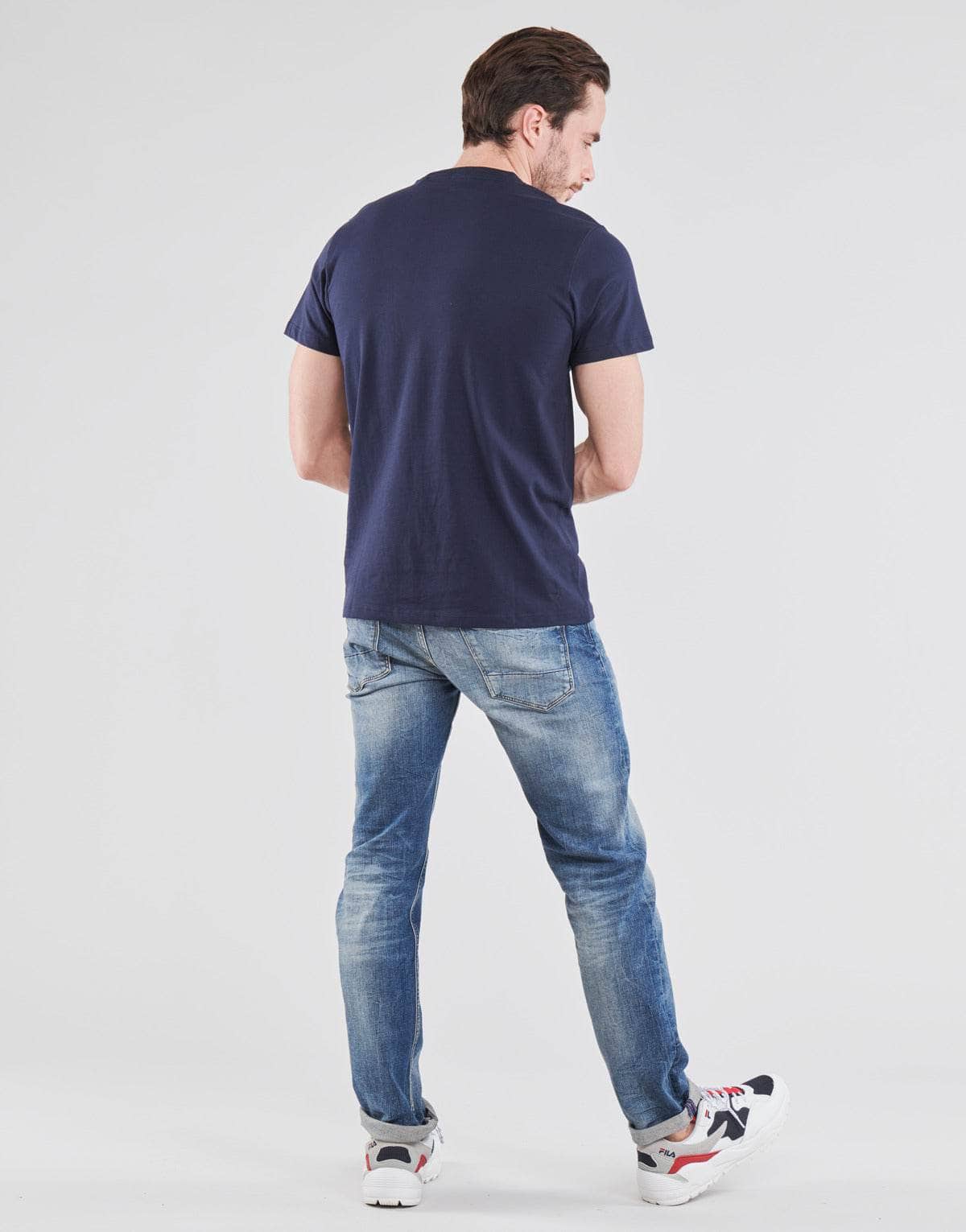 T-shirt Uomo Guess TRIESLEY CN SS TEE Blu