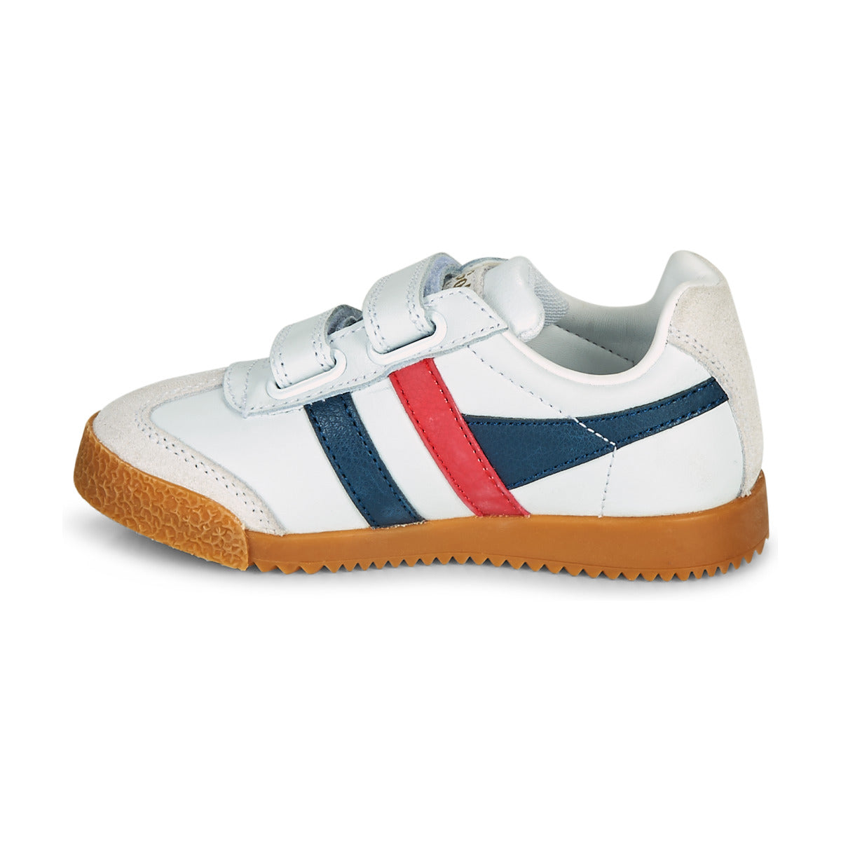 Scarpe bambini ragazza Gola HARRIER LEATHER VELCRO Bianco