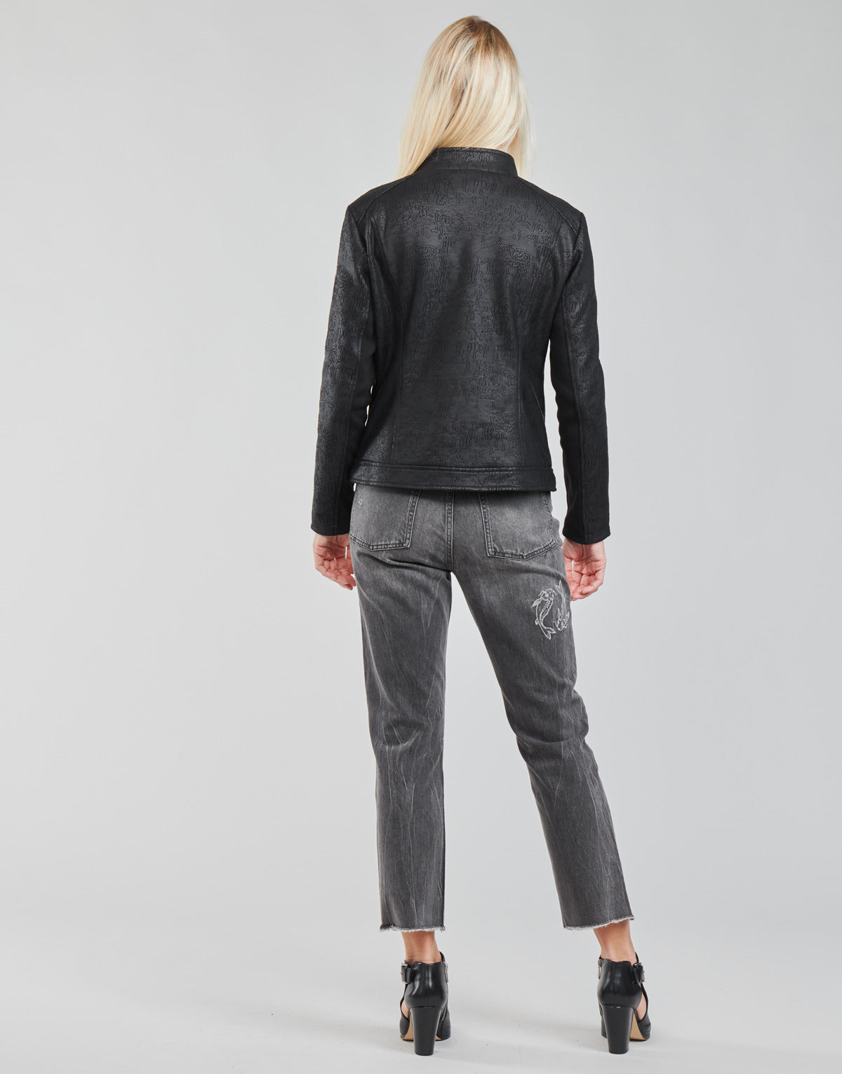 Giacca in pelle Donna Desigual COMARUGA Nero