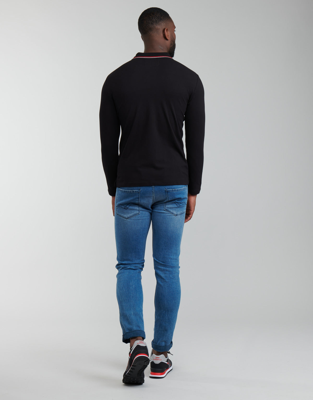 Polo maniche lunghe Uomo Emporio Armani 8N1FB5 Nero