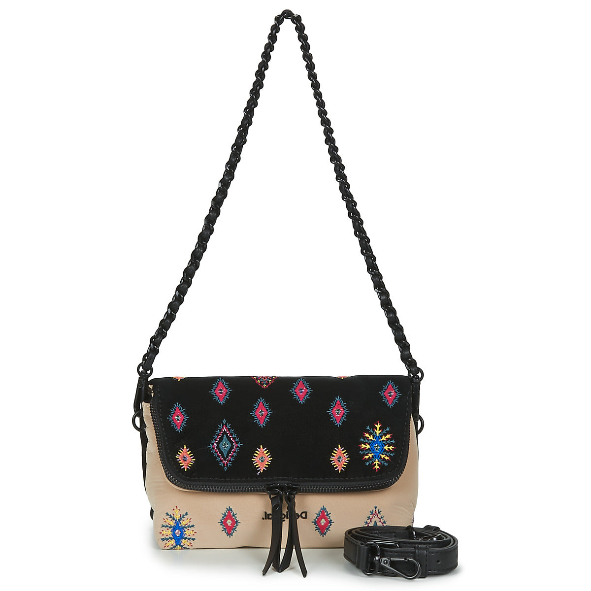 Borsa a tracolla Donna Desigual JULY TRIBU VENECIA MINI Nero