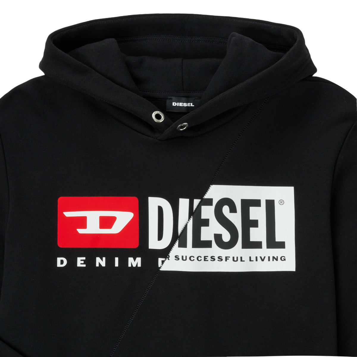 Felpa ragazza Diesel SGIRKHOODCUTYX OVER Nero