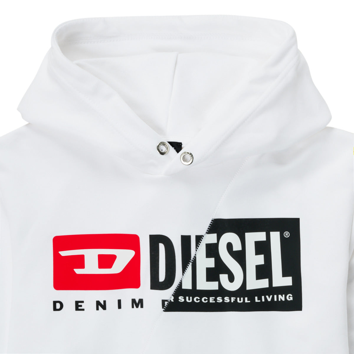 Felpa ragazza Diesel SGIRKHOODCUTYX OVER Bianco