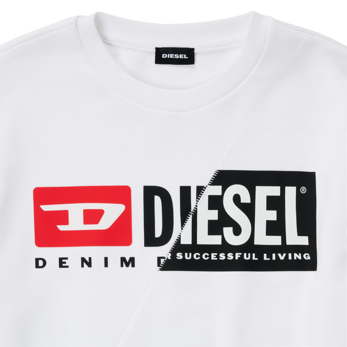 Felpa ragazza Diesel SGIRKCUTY OVER Bianco