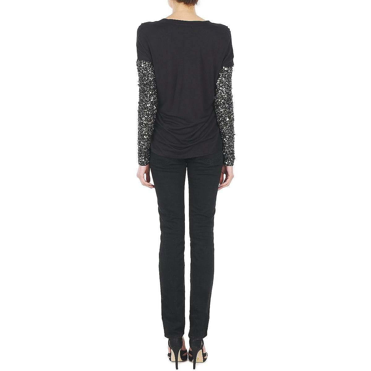 T-shirts a maniche lunghe Donna Manoush TSHIRT ML INDIAN BASIC Nero