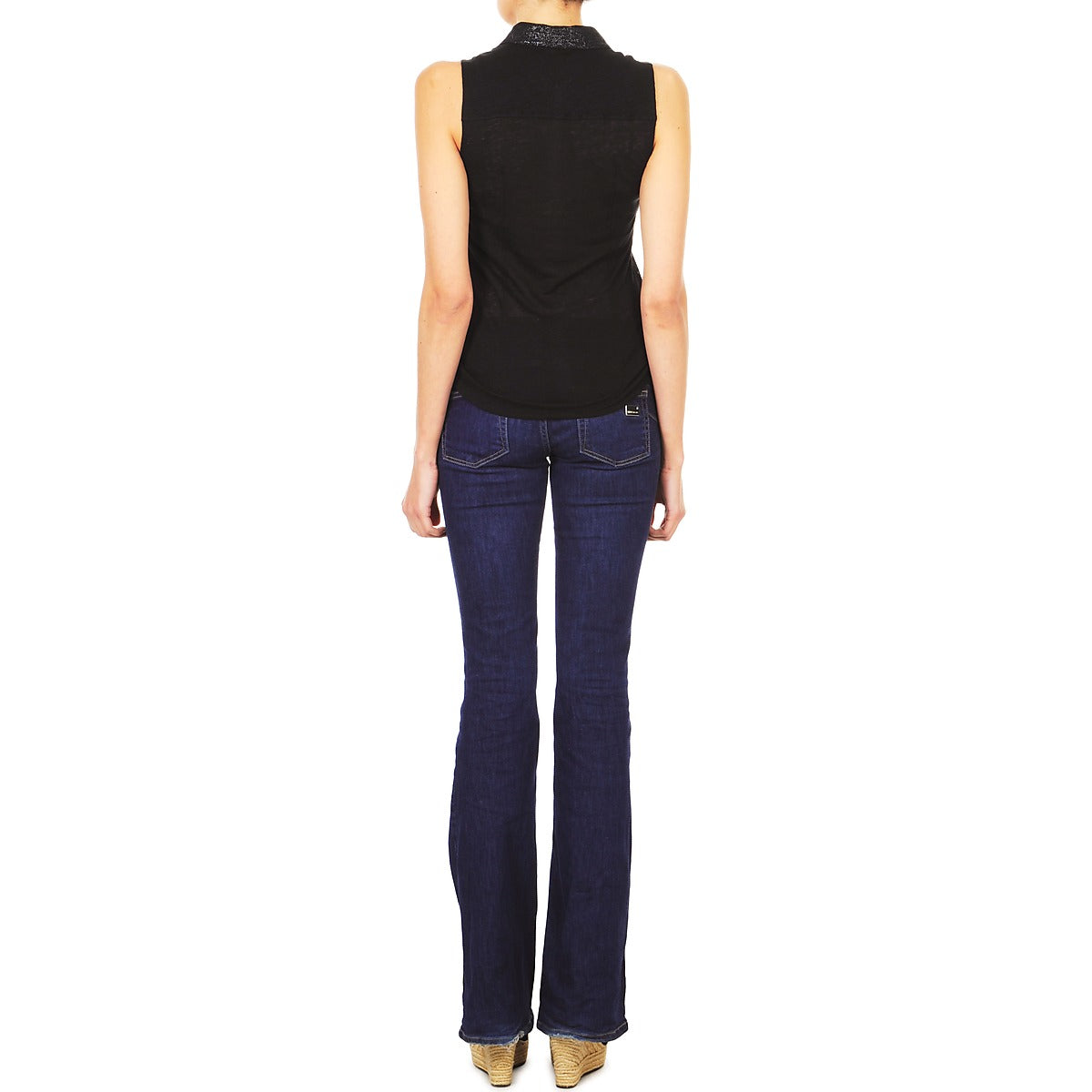 Camicia a maniche corte Donna Majestic ZOE Nero