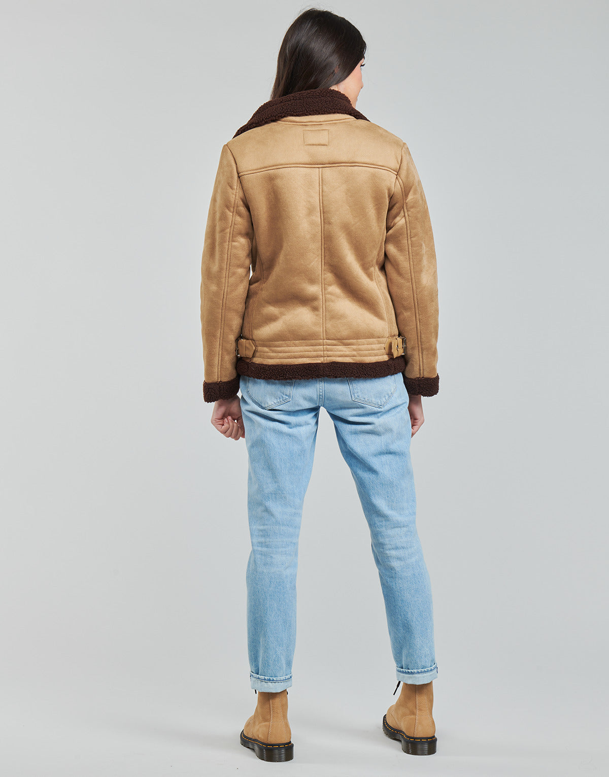 Giacca in pelle Donna Only ONLDIANA Marrone