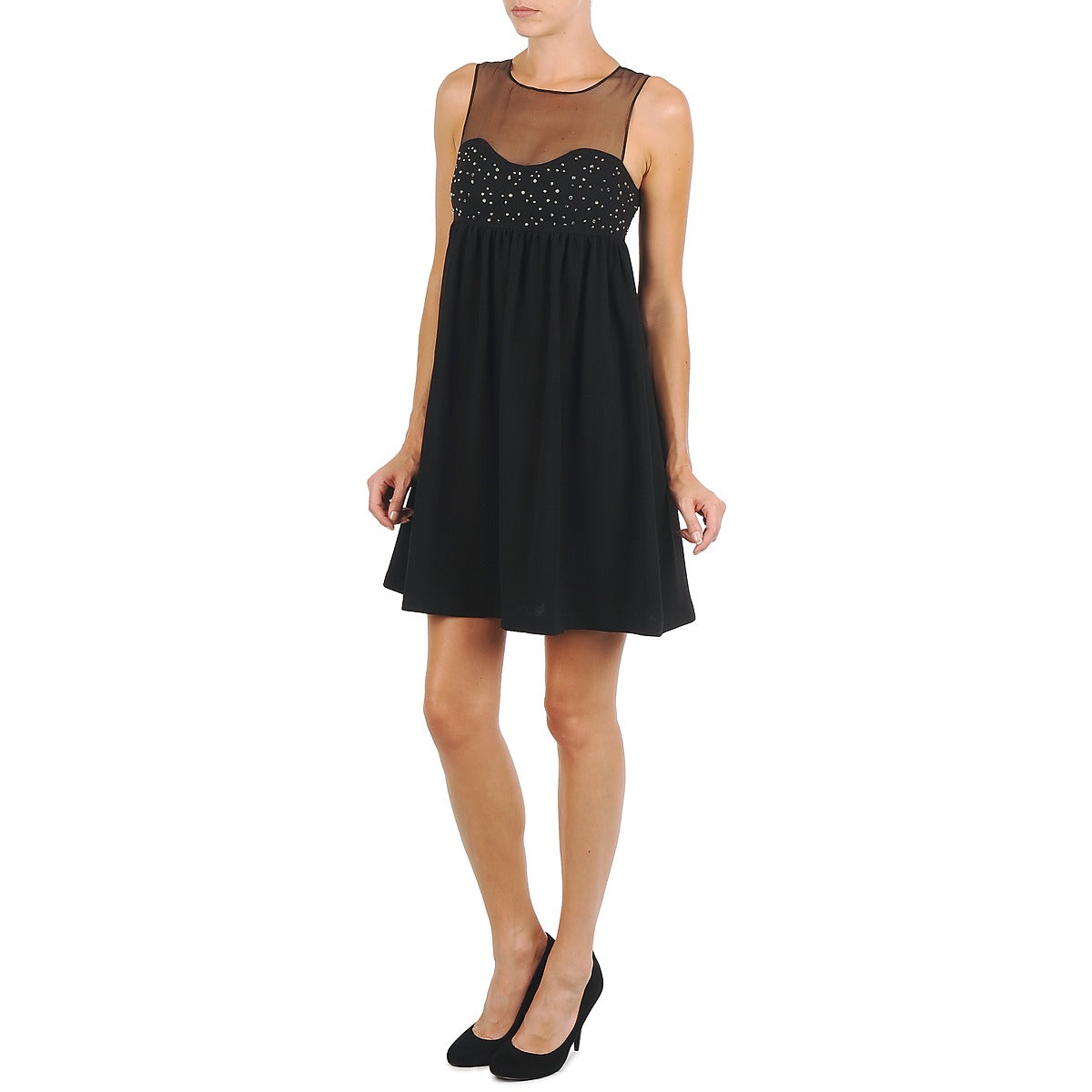 Abito corto Donna Manoush ROBE ETINCELLE Nero