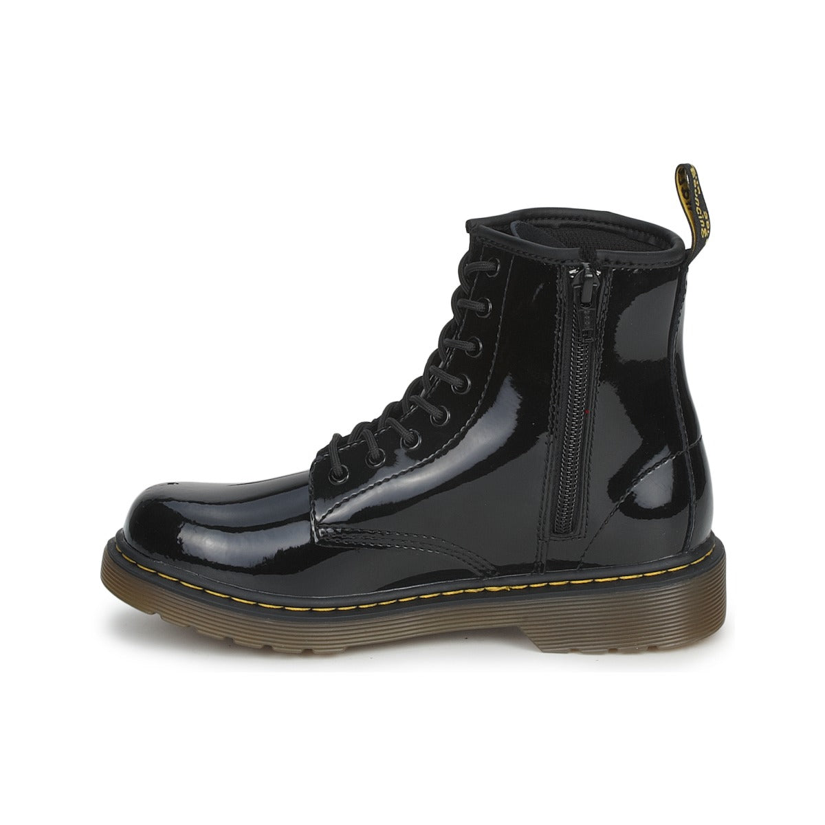 Stivaletti bambini ragazza Dr. Martens JR BLACK PATENT LAMPER Nero