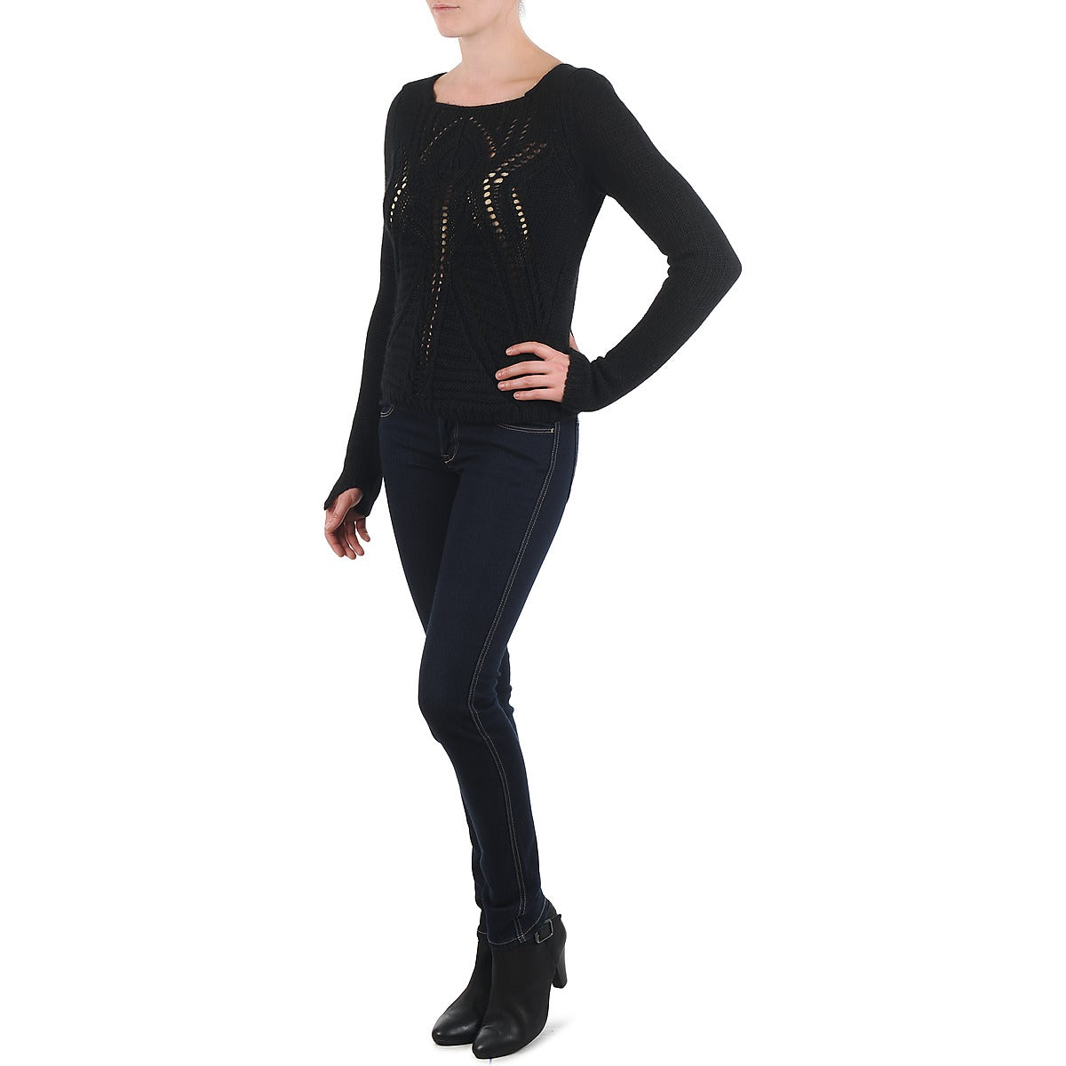 Maglione Donna Antik Batik LACE Nero