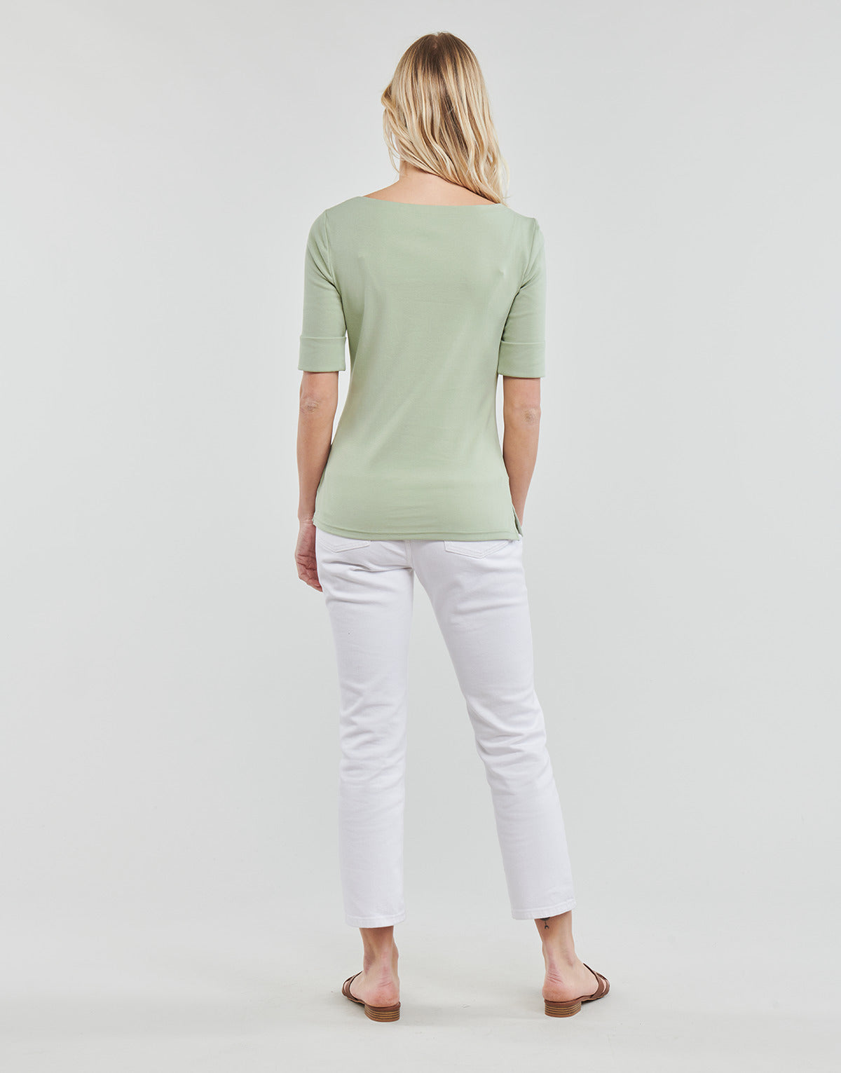 T-shirts a maniche lunghe Donna Lauren Ralph Lauren JUDY-ELBOW SLEEVE-KNIT Verde