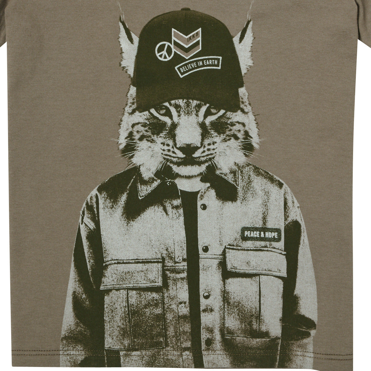 T-shirt ragazzo Ikks JIBOHAI Kaki