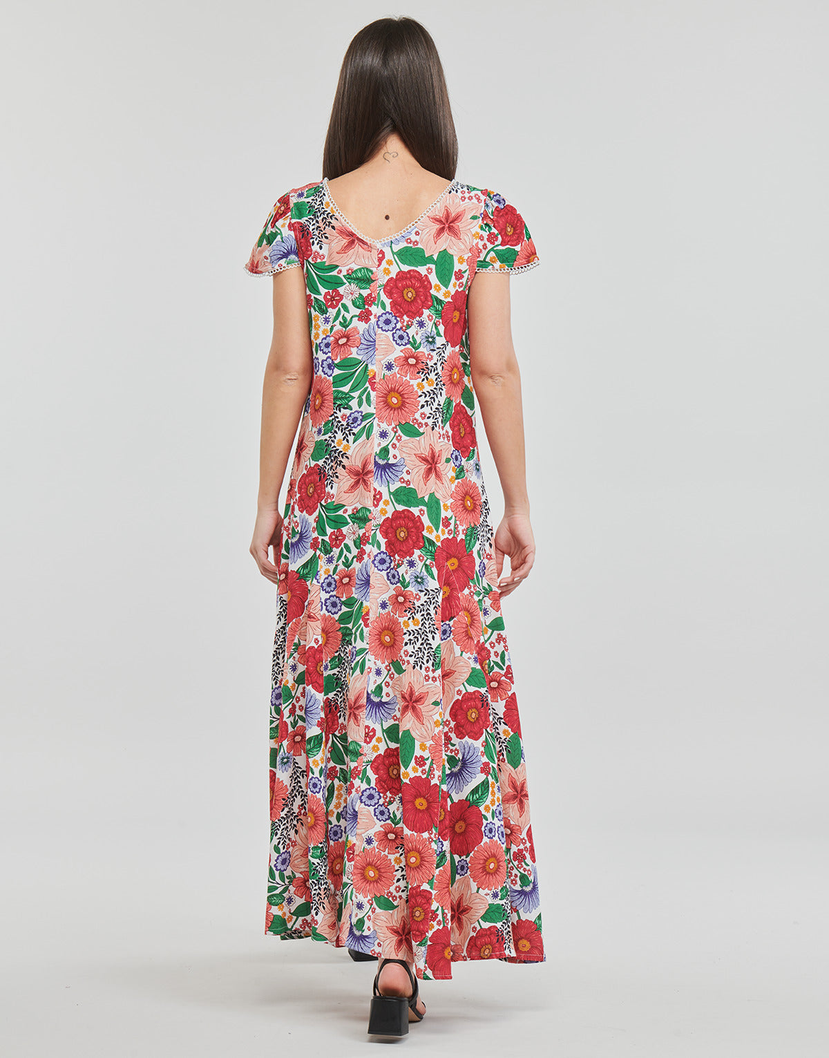 Abito corto Donna Derhy TREILLIS FLOWER Multicolore