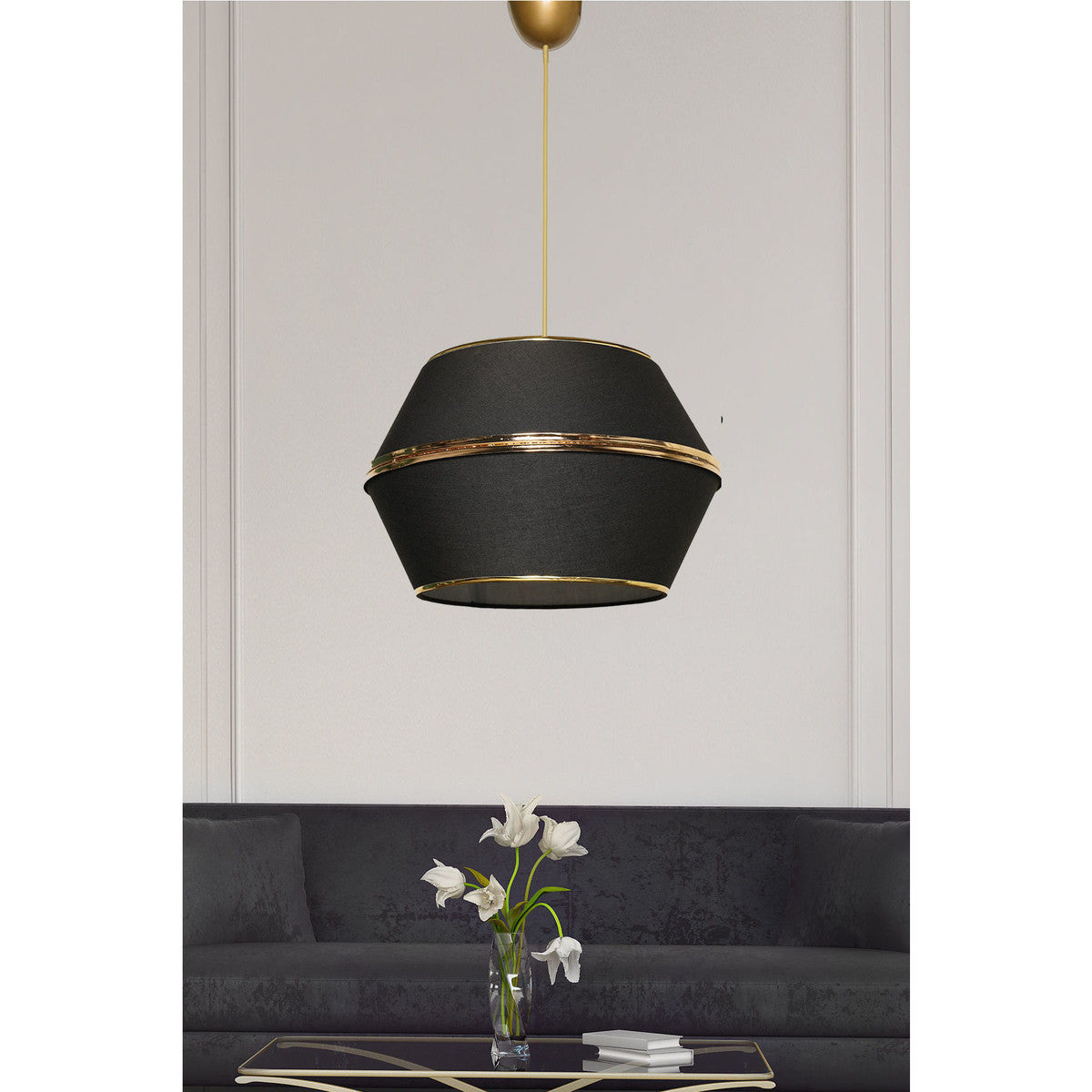 Lampadari, sospensioni e plafoniere Opviq Chandelier - Escape - Black Nero
