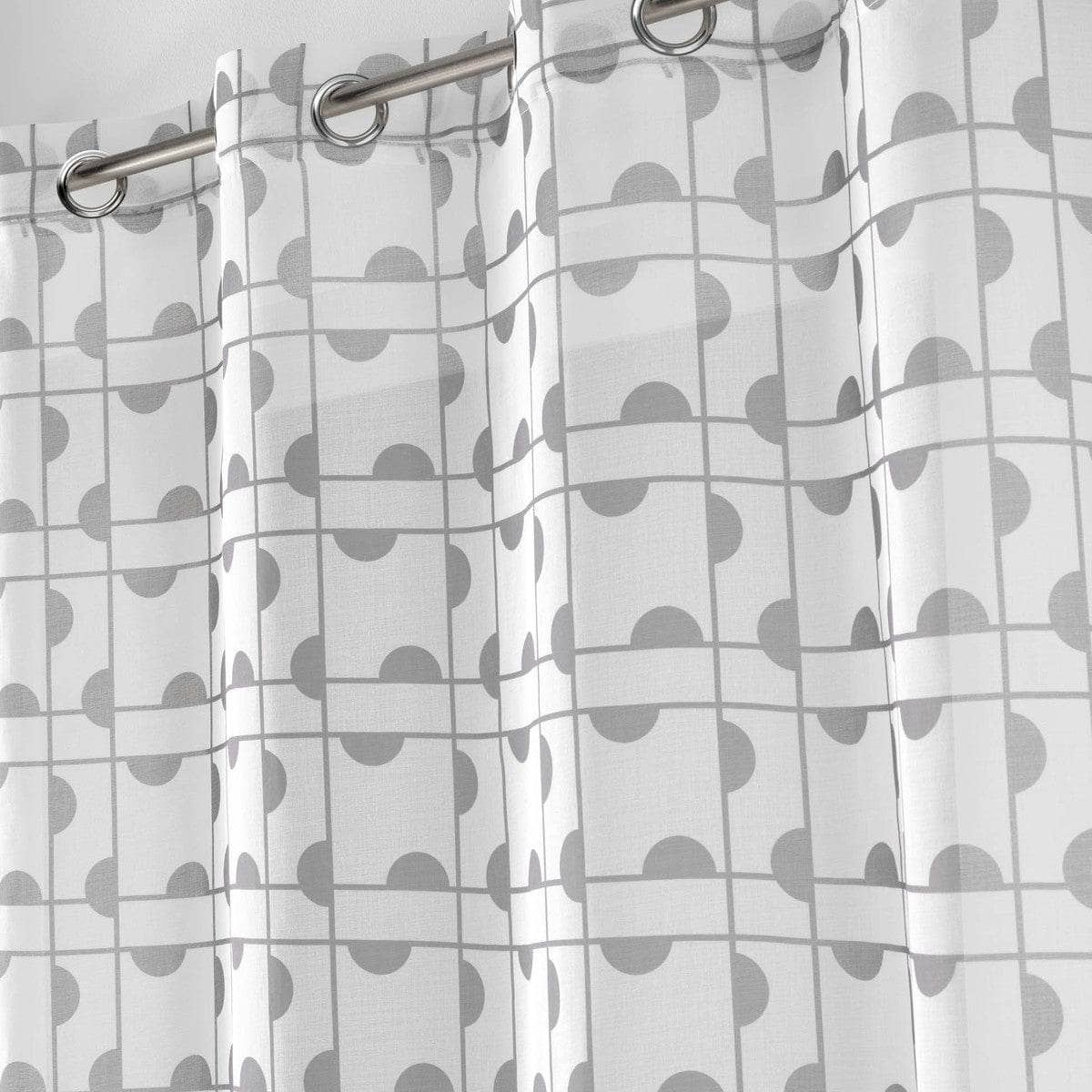 Tende Douceur d intérieur PANNEAU A OEILLETS 140 x 240 CM VOILE SABLE IMPRIME GABI GRIS Grigio