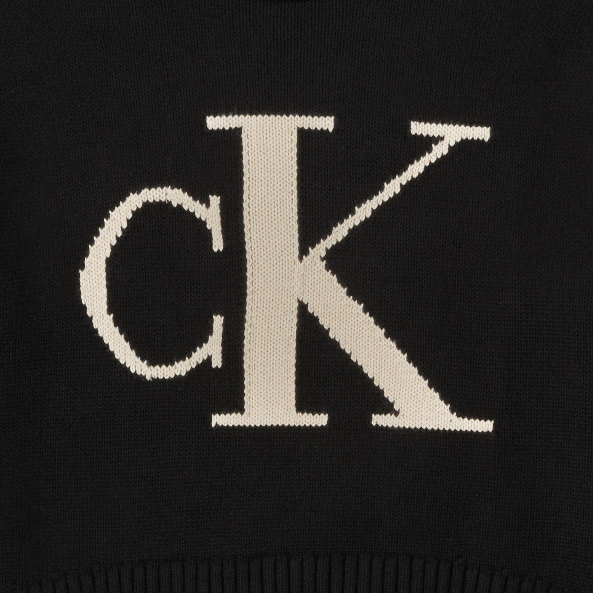 Felpa ragazza Calvin Klein Jeans MONOGRAM SWEATER Nero