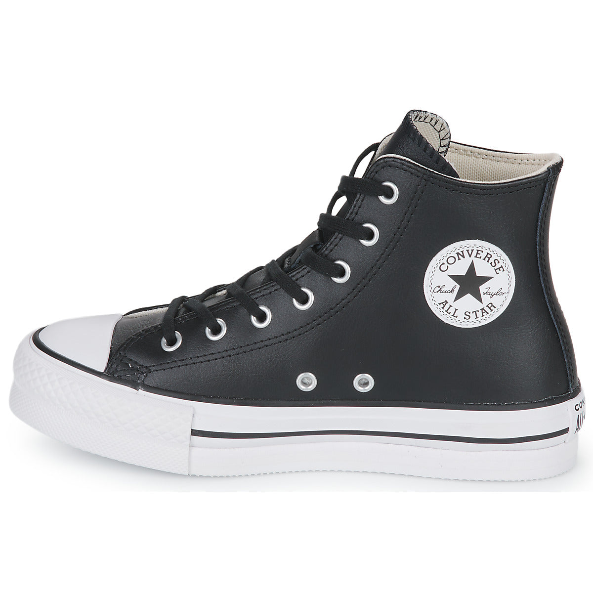 Scarpe bambini ragazza Converse Chuck Taylor All Star Eva Lift Leather Foundation Hi Nero