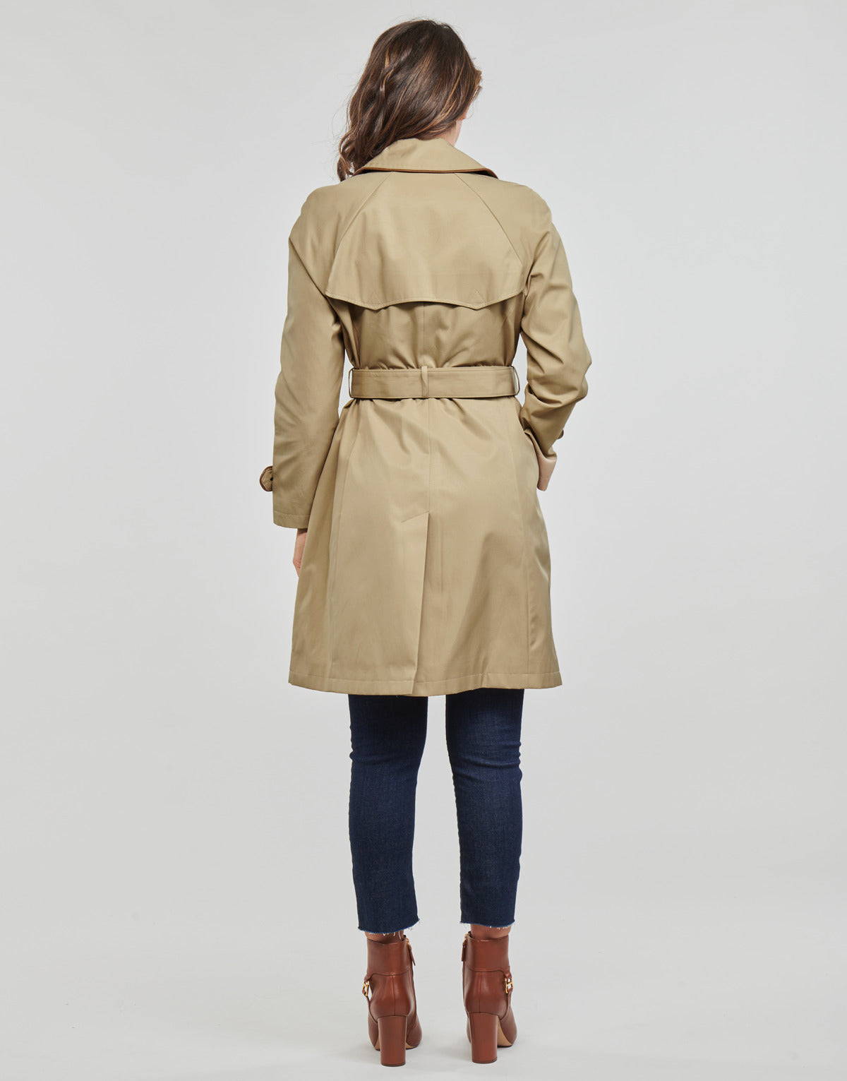 Trench Donna Lauren Ralph Lauren LNG DB TNCH LINED COAT Beige