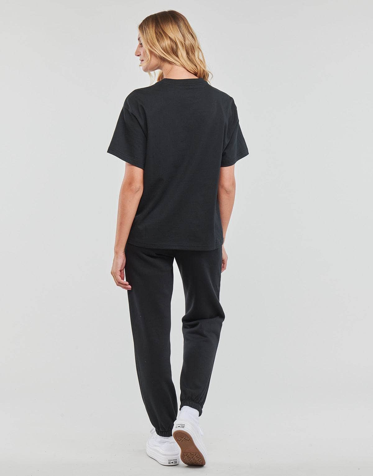 T-shirt Donna Converse WORDMARK RELAXED TEE Nero