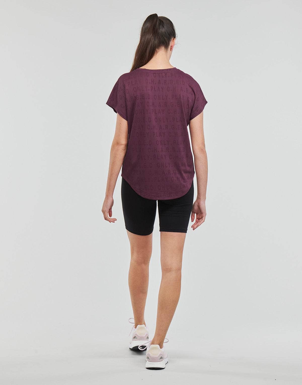 T-shirt Donna Only Play ONPSAFA NEW CURVED SS TRAIN TEE Rosa