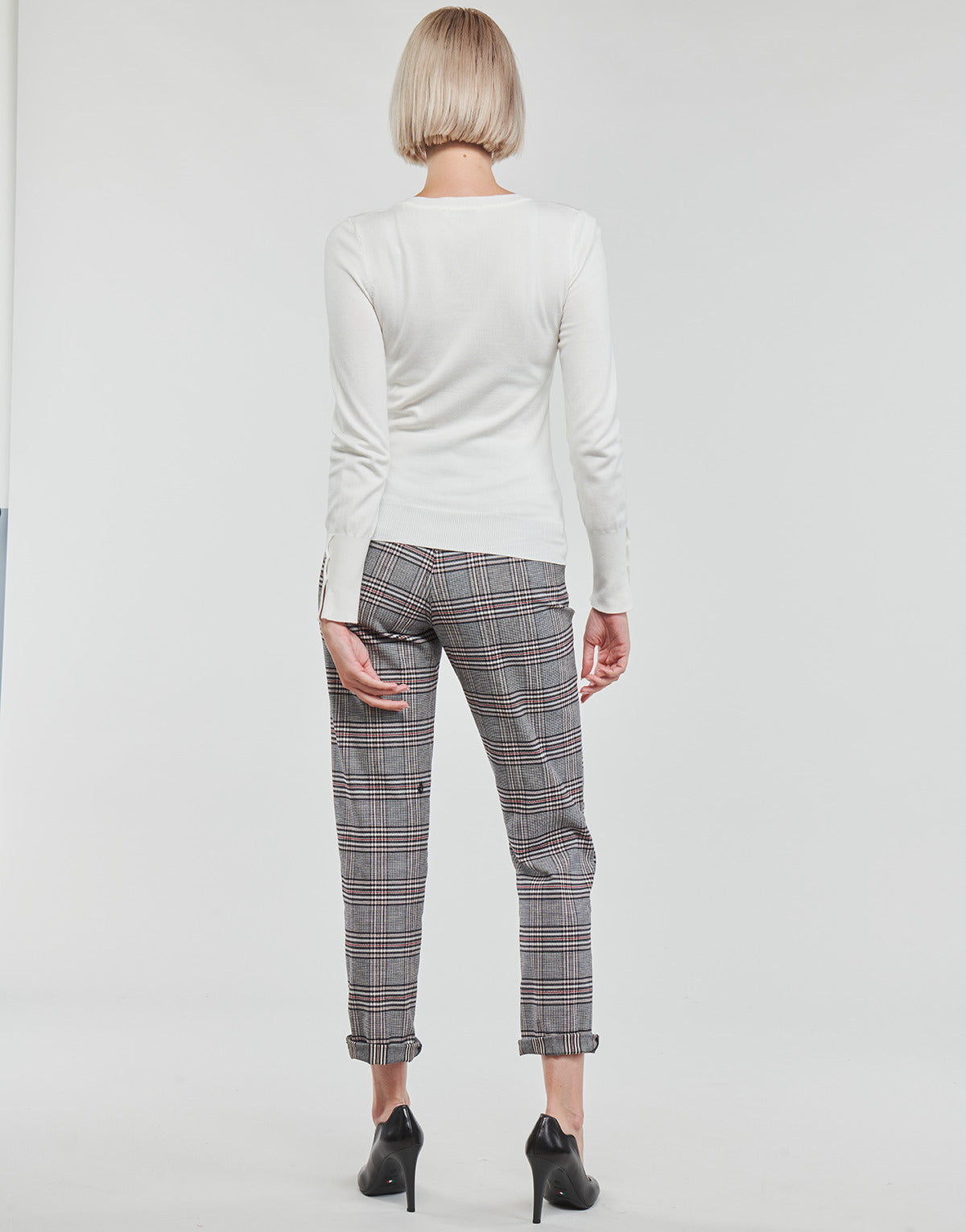 Maglione Donna Guess GENA VN LS SWTR Beige