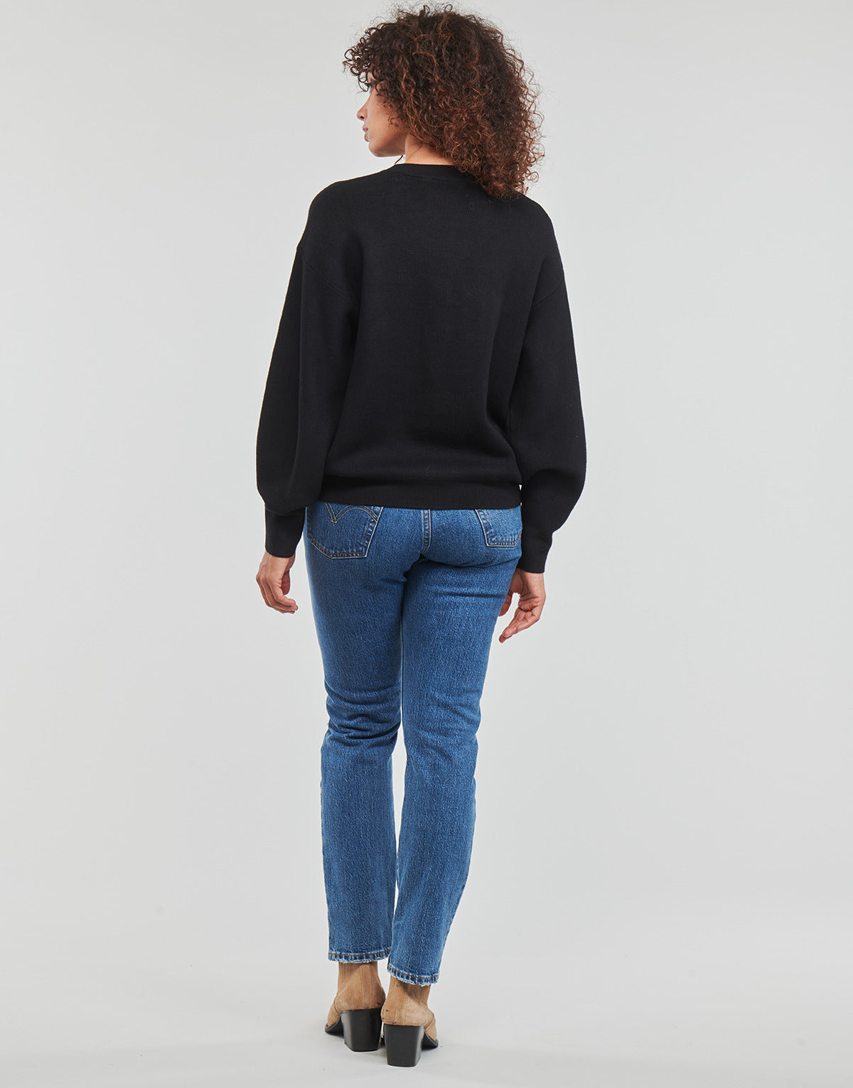 Maglione Donna Guess ESTELLE RN LS Nero