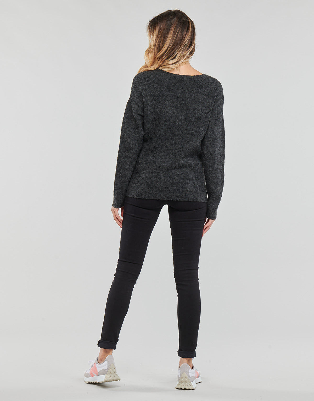 Maglione Donna Only ONLCAMILLA V-NECK L/S PULLOVER KNT NOOS Grigio