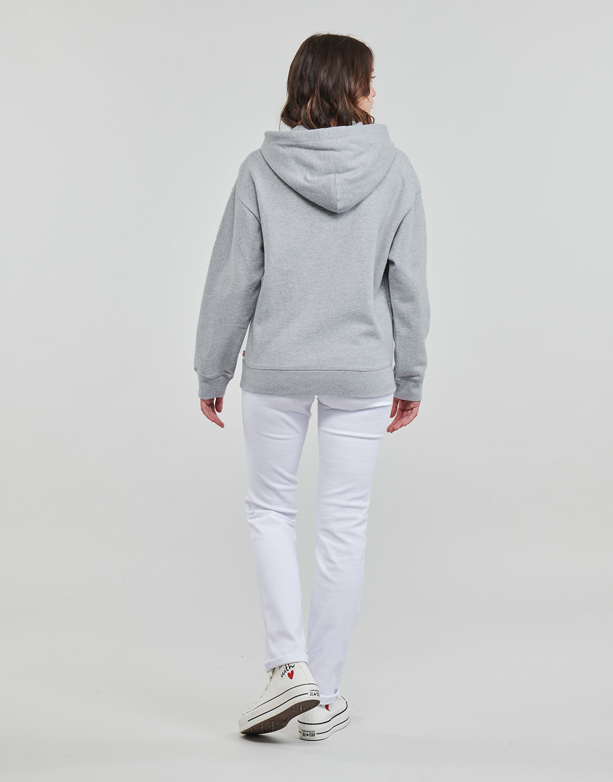 Felpa Donna Levis GRAPHIC STANDARD HOODIE Grigio