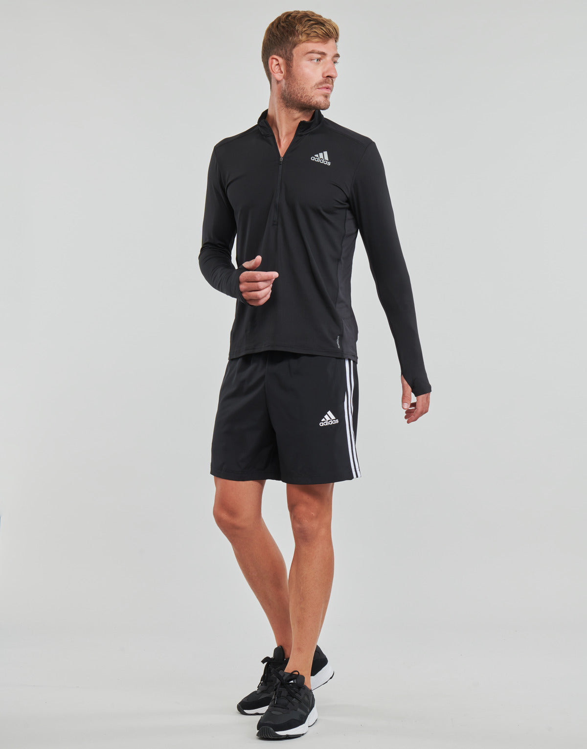 T-shirts a maniche lunghe Uomo adidas OTR 1/2 ZIP M Nero