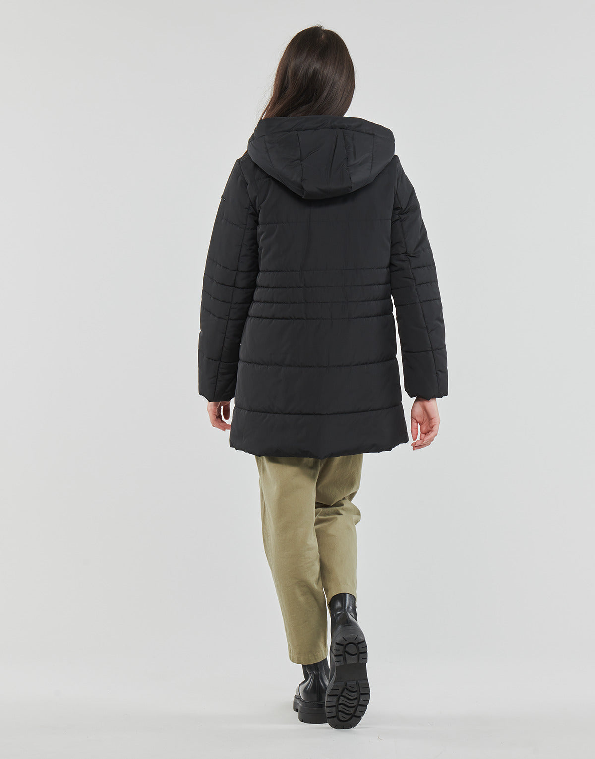 Mantella Donna Geox W MYRIA LONG COAT Nero