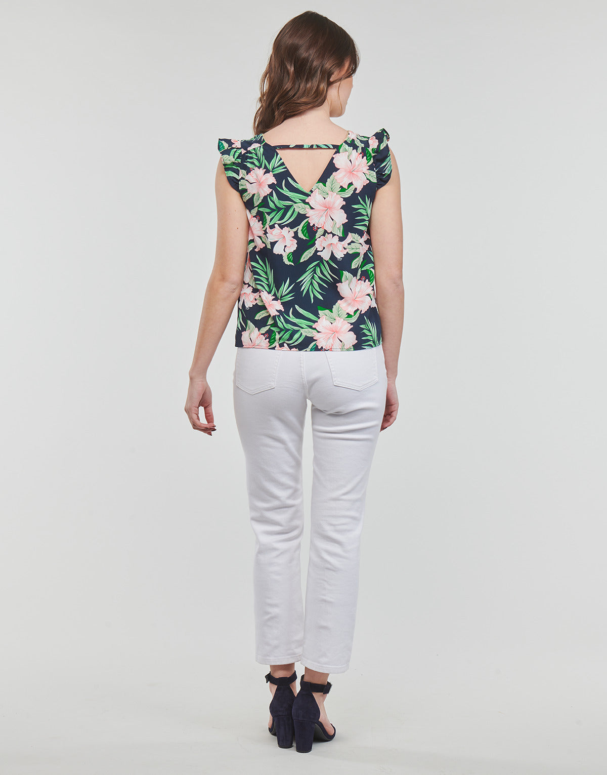 Camicetta Donna Only ONLSYLVIE LIFE FR S/S FRILL TOP Multicolore