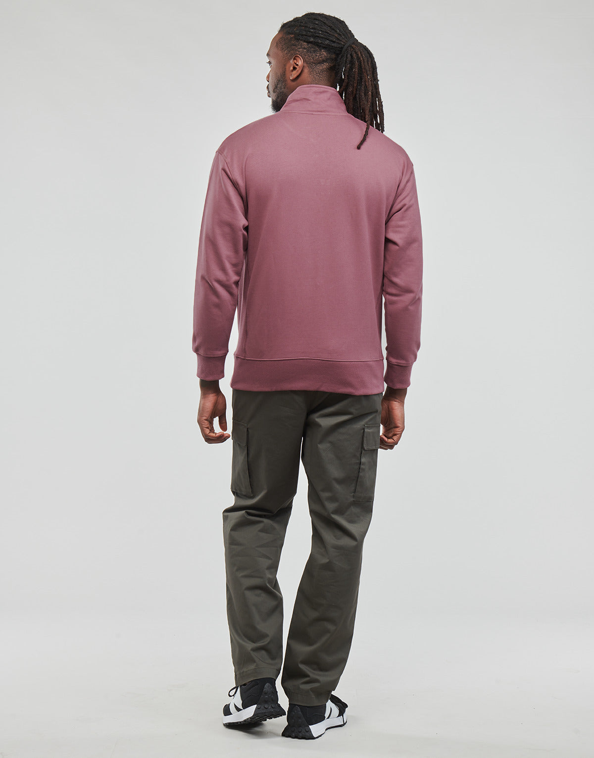 Felpa Uomo New Balance Athletics 90’s 1/4 Zip Mock Sweatshirt Bordeaux