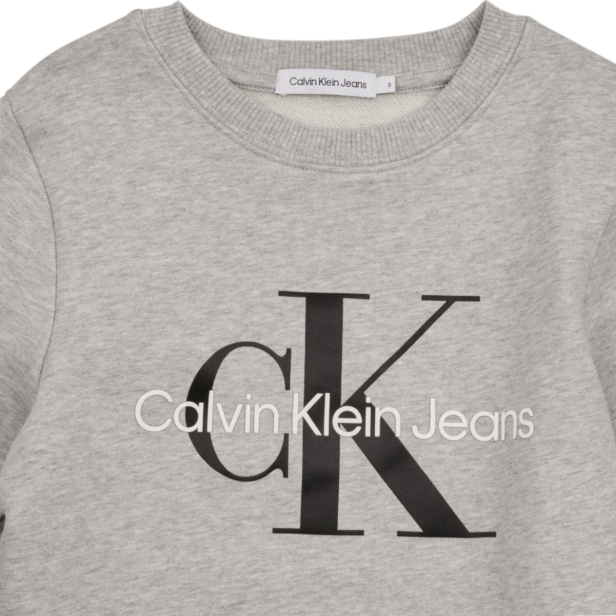 Felpa ragazza Calvin Klein Jeans MONOGRAM LOGO Grigio