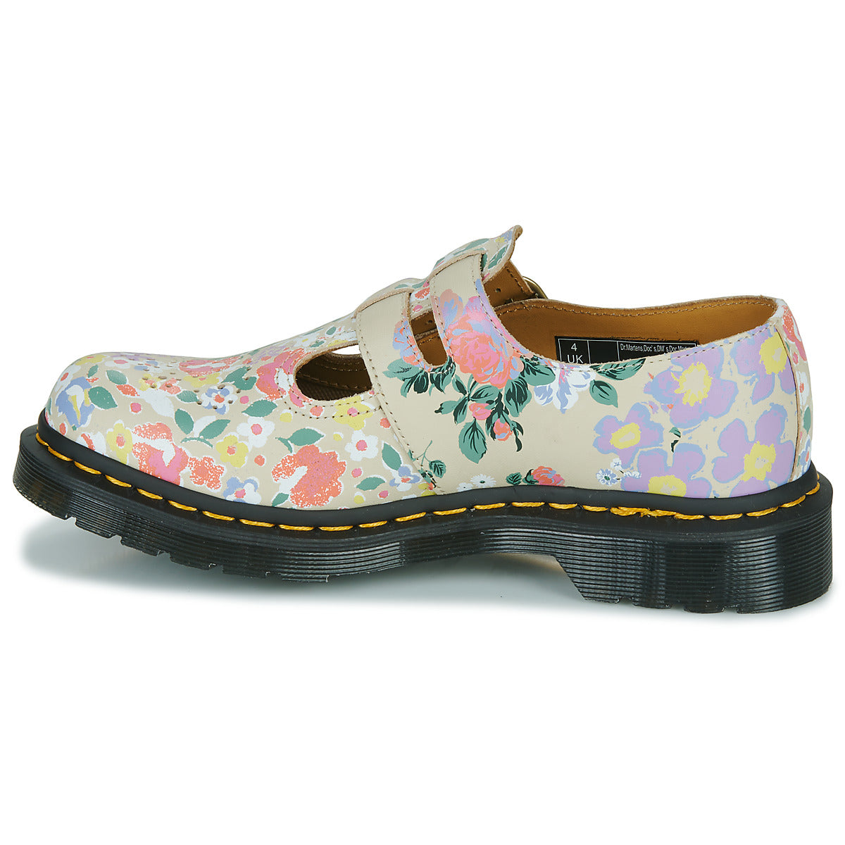 Scarpe Donna Dr. Martens MARY JANE FLORAL MASH UP Beige