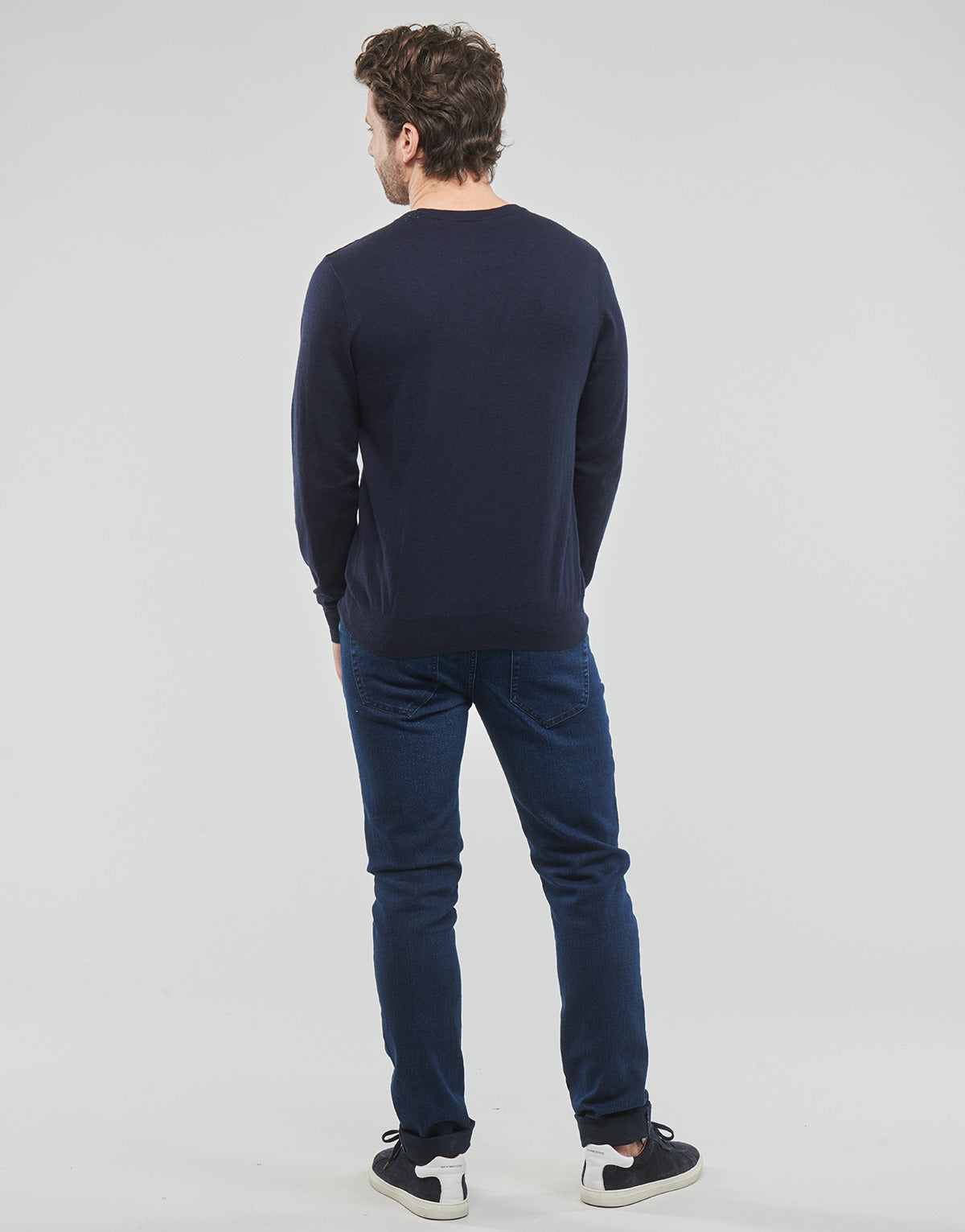 Felpa Uomo Guess ES RANDALL CN BASIC SWTR Marine