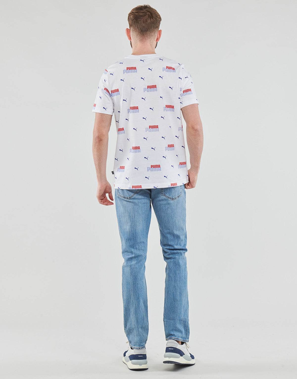 T-shirt Uomo Puma ESS + LOGO POWER AOP Bianco